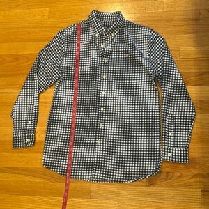 Vineyard Vines Whale Shirt - boys Large (16) baby & white check brushed flannel